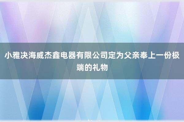 小雅决海威杰鑫电器有限公司定为父亲奉上一份极端的礼物